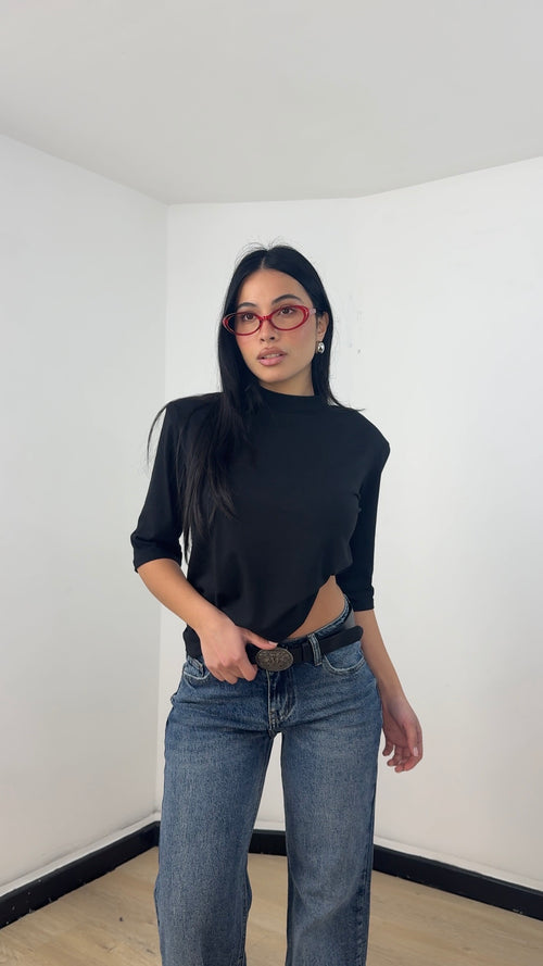 Jeans Wide Leg Vintage con cintura