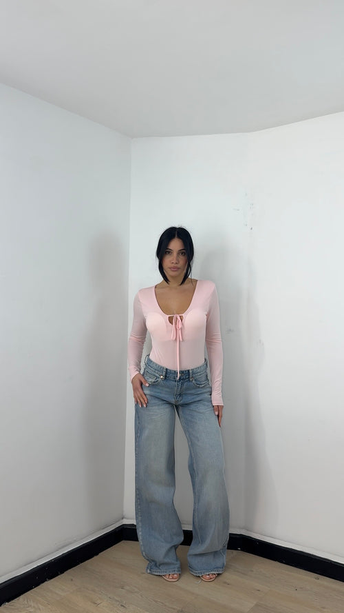 Jeans Palazzo lavaggio chiaro