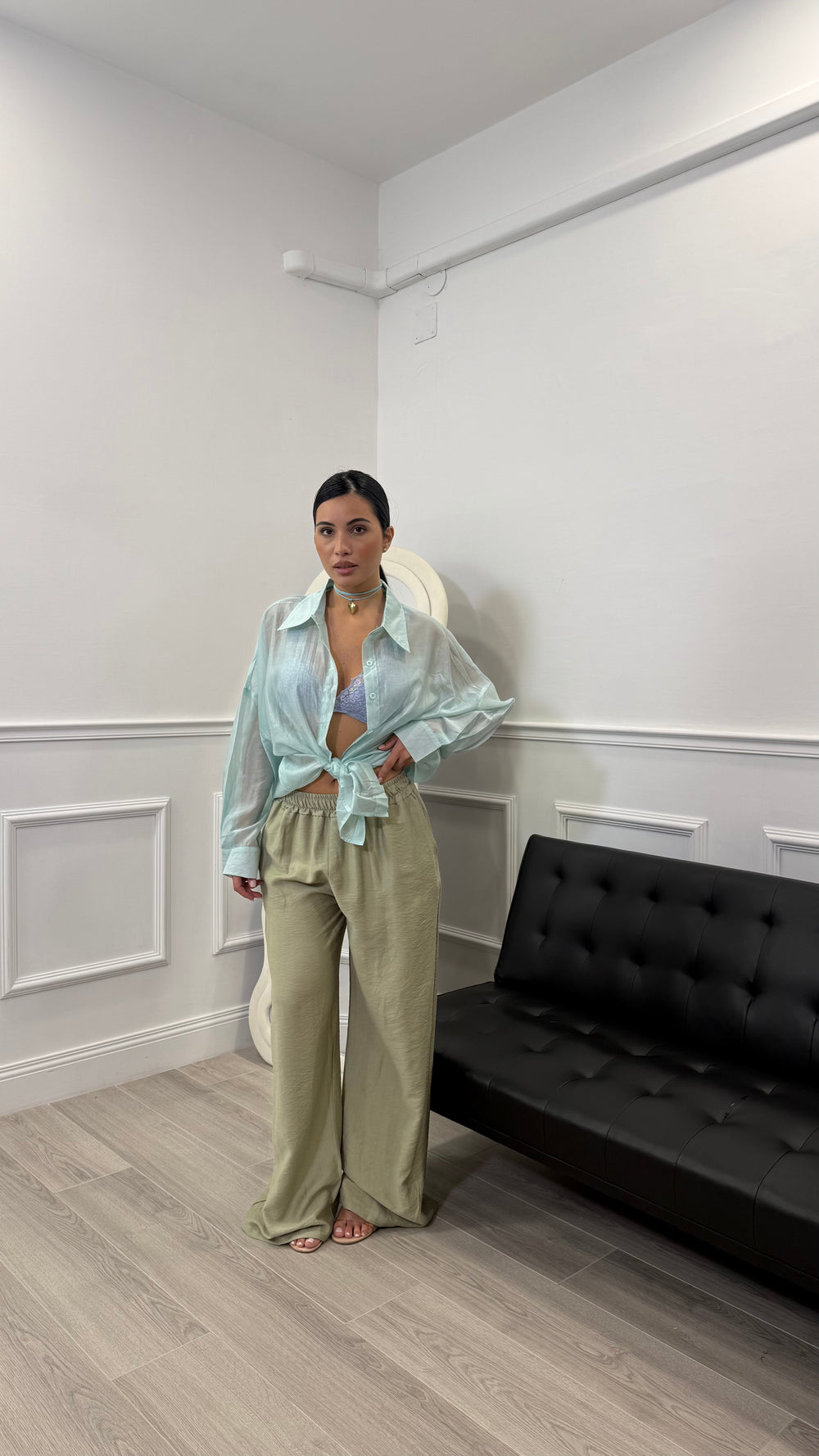 Pantalone in simil lino