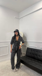 Jumpusuit in Denim Black