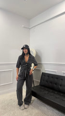 Jumpusuit in Denim Black